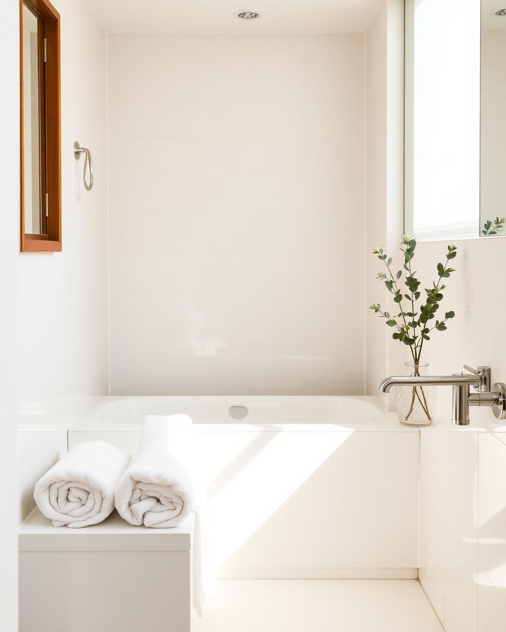 Pristine ensuite bathroom with fresh towels